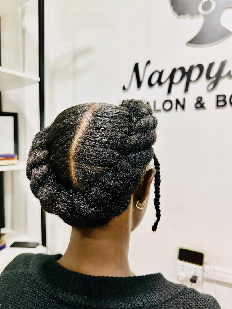 Two line cornrow style