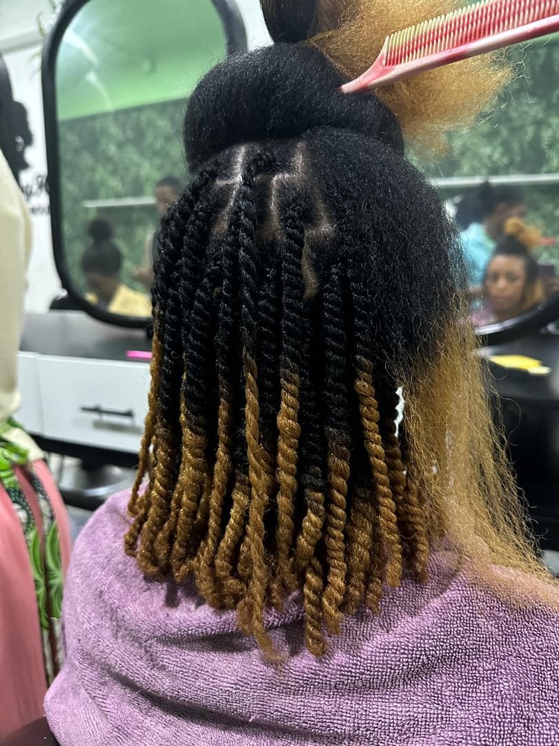 Long twist protective style