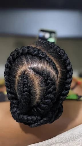 Professional hair styling result