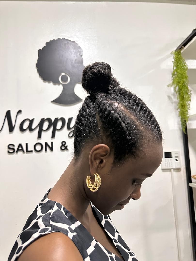 Modern natural hair style